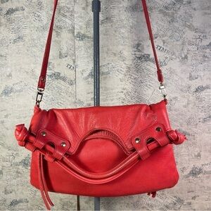 Pietro Alessandro NYC Brooklyn - Coral Red Leather crossbody bag